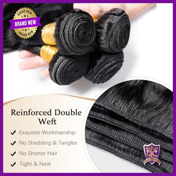 Body Wave Human Hair Extensions 4 Bundles 22-28 Inches Brazilian Virgin Hair main image 4
